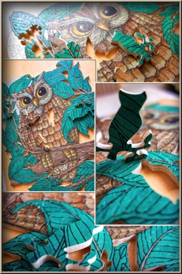 Owl Puzzle WIP - 13